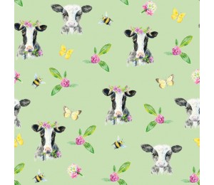 Jersey - Kuh mit Blumenkranz